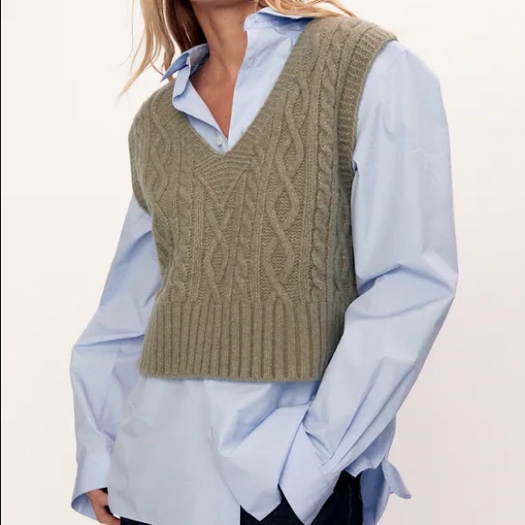 Zara | Sweaters | Zara Cable Knit Vest 